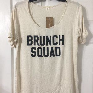 Francesca’s Miami “Brunch Squad” T-Shirt Beige